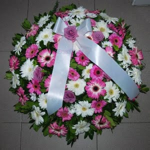Coroa de Funeral S Tons Rosa