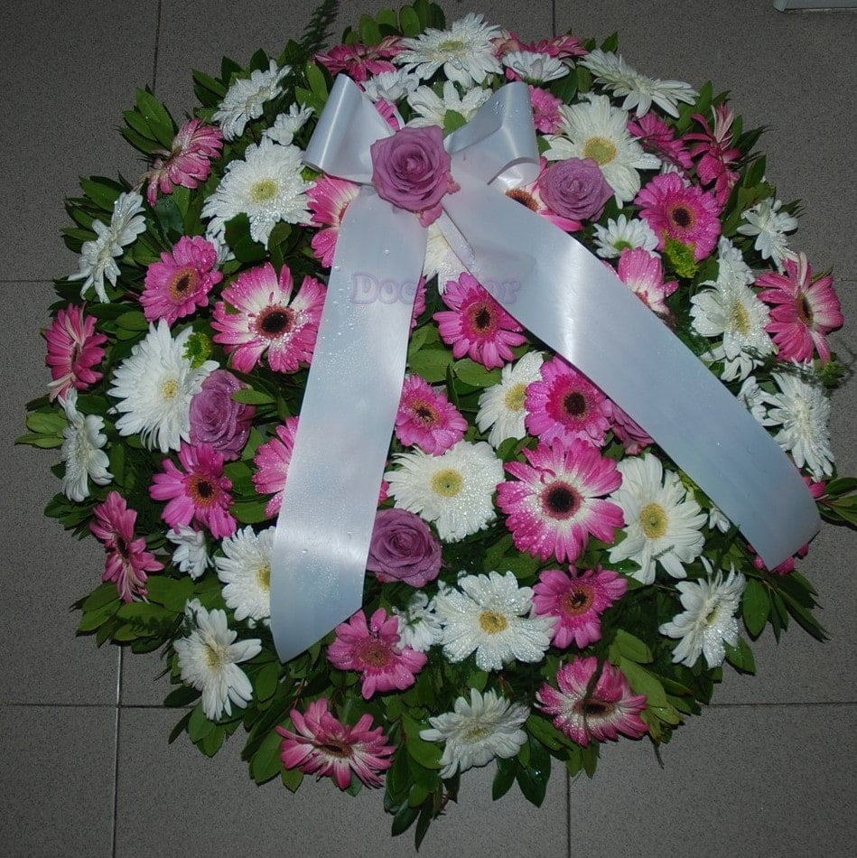 Coroa de Funeral S Tons Rosa
