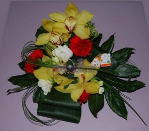 Arranjo floral de orquideas