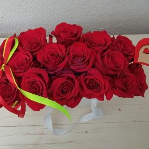Caixa Coração com rosas