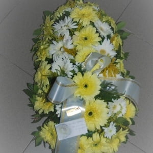 Palma de Funeral com gerberas