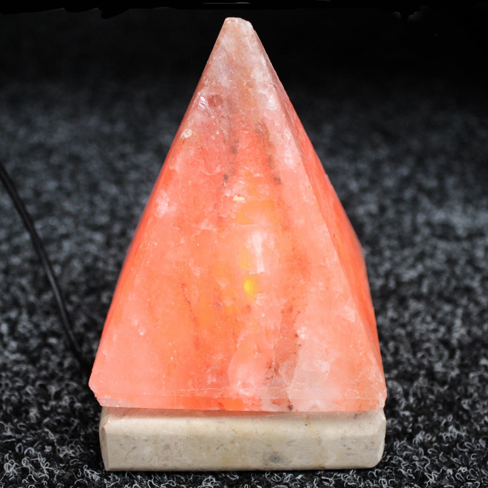 Candeeiro de sal natural USB -Pirâmide 9 cm