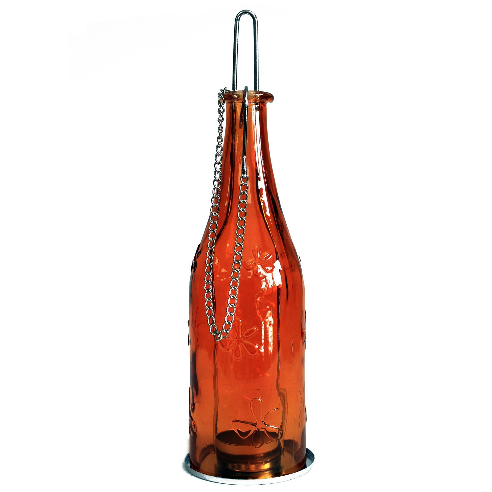 Castiçal garrafa reciclada – Âmbar