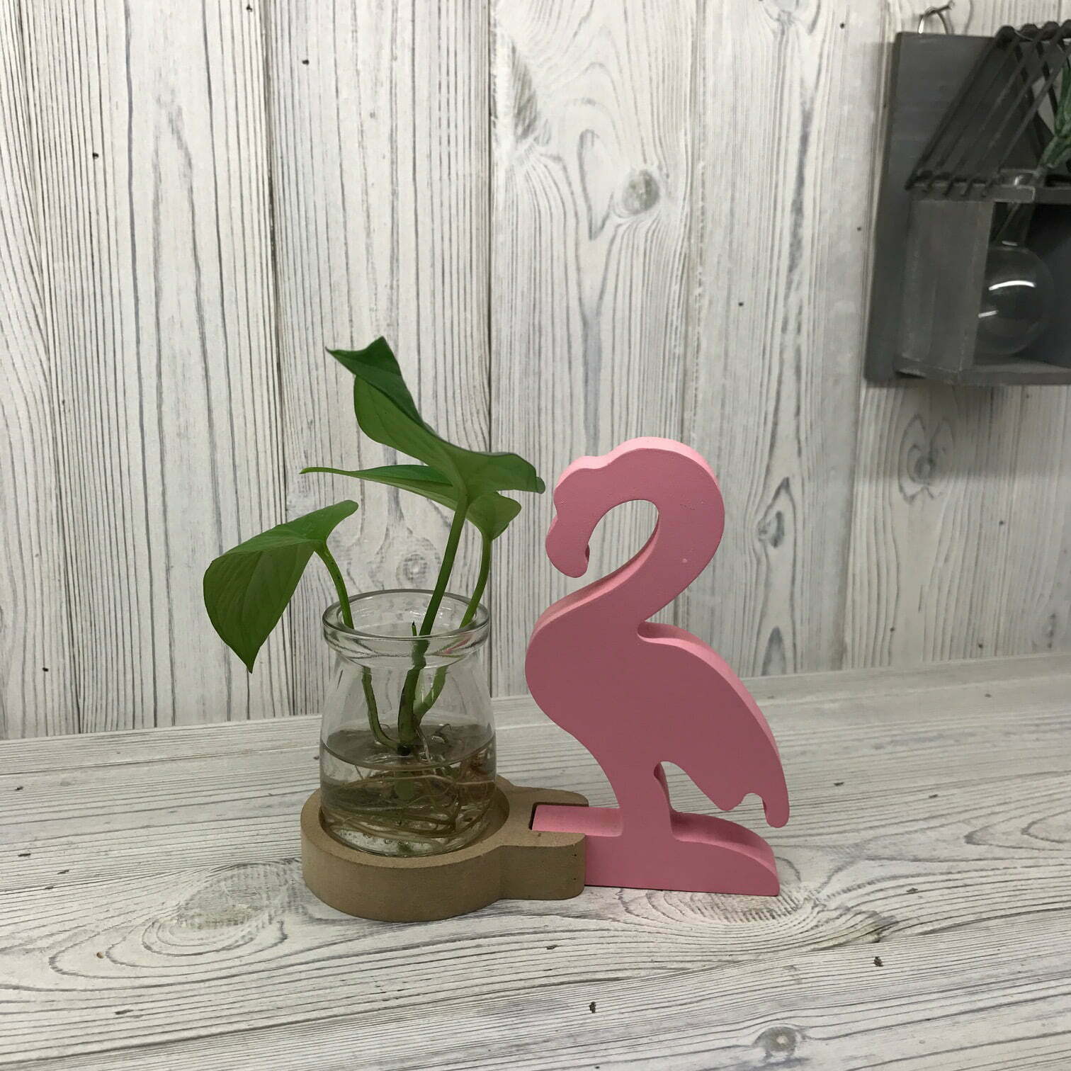 Decoração de casa hidropónica – Flamingo Cor-de-Rosa