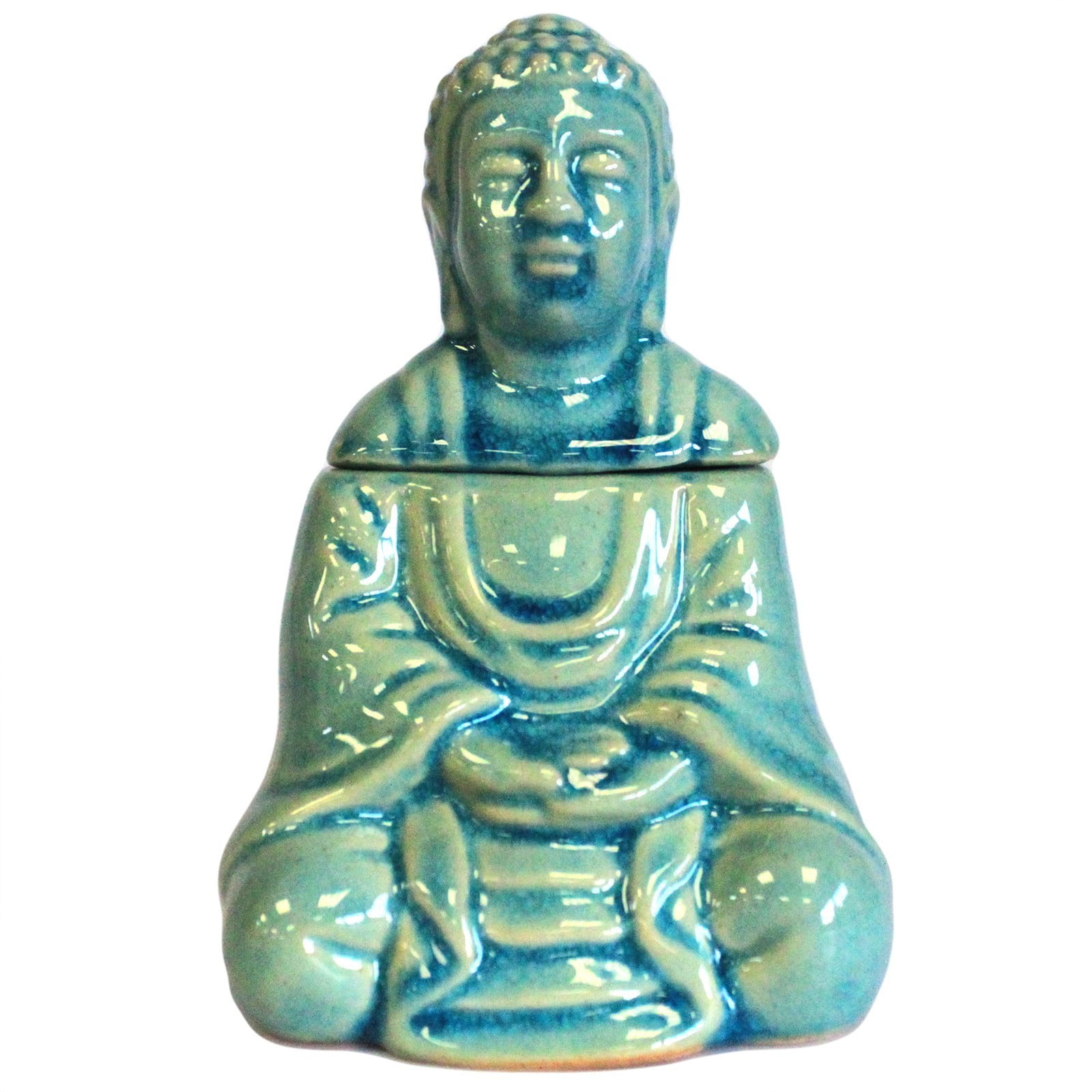 Queimador de óleo Buda (sentado) – azul